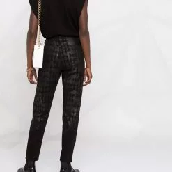 Karl Lagerfeld abstract-print tapered jeans