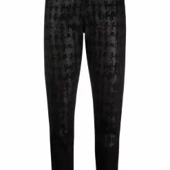 Karl Lagerfeld abstract-print tapered jeans