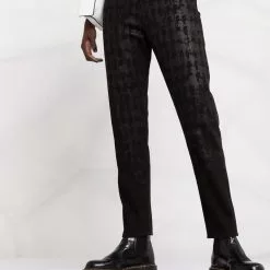 Karl Lagerfeld abstract-print tapered jeans