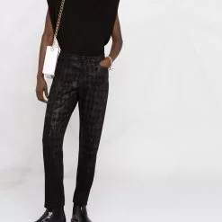 Karl Lagerfeld abstract-print tapered jeans