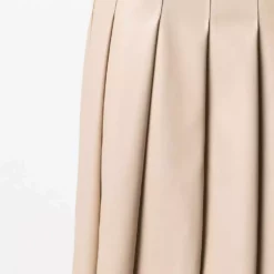 Karl Lagerfeld pleated faux-leather skirt
