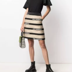 Karl Lagerfeld logo-jacquard skirt