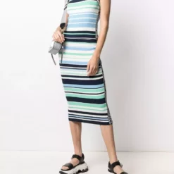 Karl Lagerfeld striped pencil skirt
