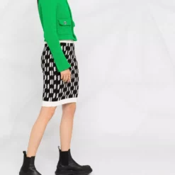 Karl Lagerfeld Kl monogram knitted skirt