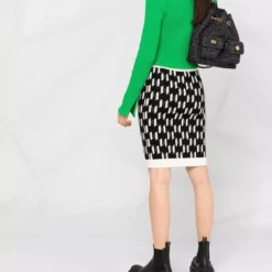 Karl Lagerfeld Kl monogram knitted skirt