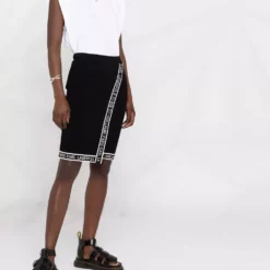 Karl Lagerfeld knitted wrap skirt