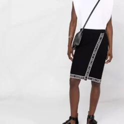 Karl Lagerfeld knitted wrap skirt