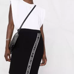 Karl Lagerfeld knitted wrap skirt