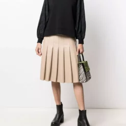 Karl Lagerfeld logo poplin-sleeve sweatshirt