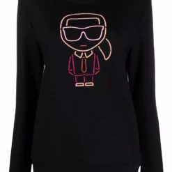 Karl Lagerfeld Ikonik Outline cotton hoodie