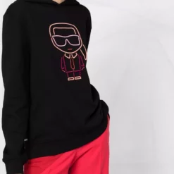Karl Lagerfeld Ikonik Outline cotton hoodie
