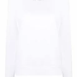 Karl Lagerfeld rhinestone logo neck sweatshirt