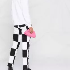 Karl Lagerfeld rhinestone logo neck sweatshirt