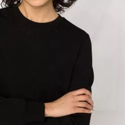 Karl Lagerfeld embellished-logo neckline sweatshirt