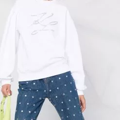 Karl Lagerfeld puff-sleeved sweatshirt