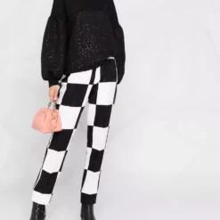 Karl Lagerfeld tweed-panel hoodie