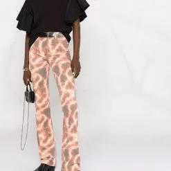 Karl Lagerfeld taffeta ruffle sleeve T-shirt