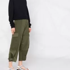 Karl Lagerfeld logo-studded cropped sweatshirt