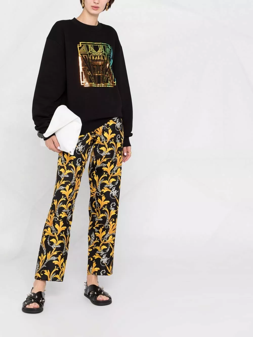 Karl Lagerfeld Art Deco logo-print sweatshirt