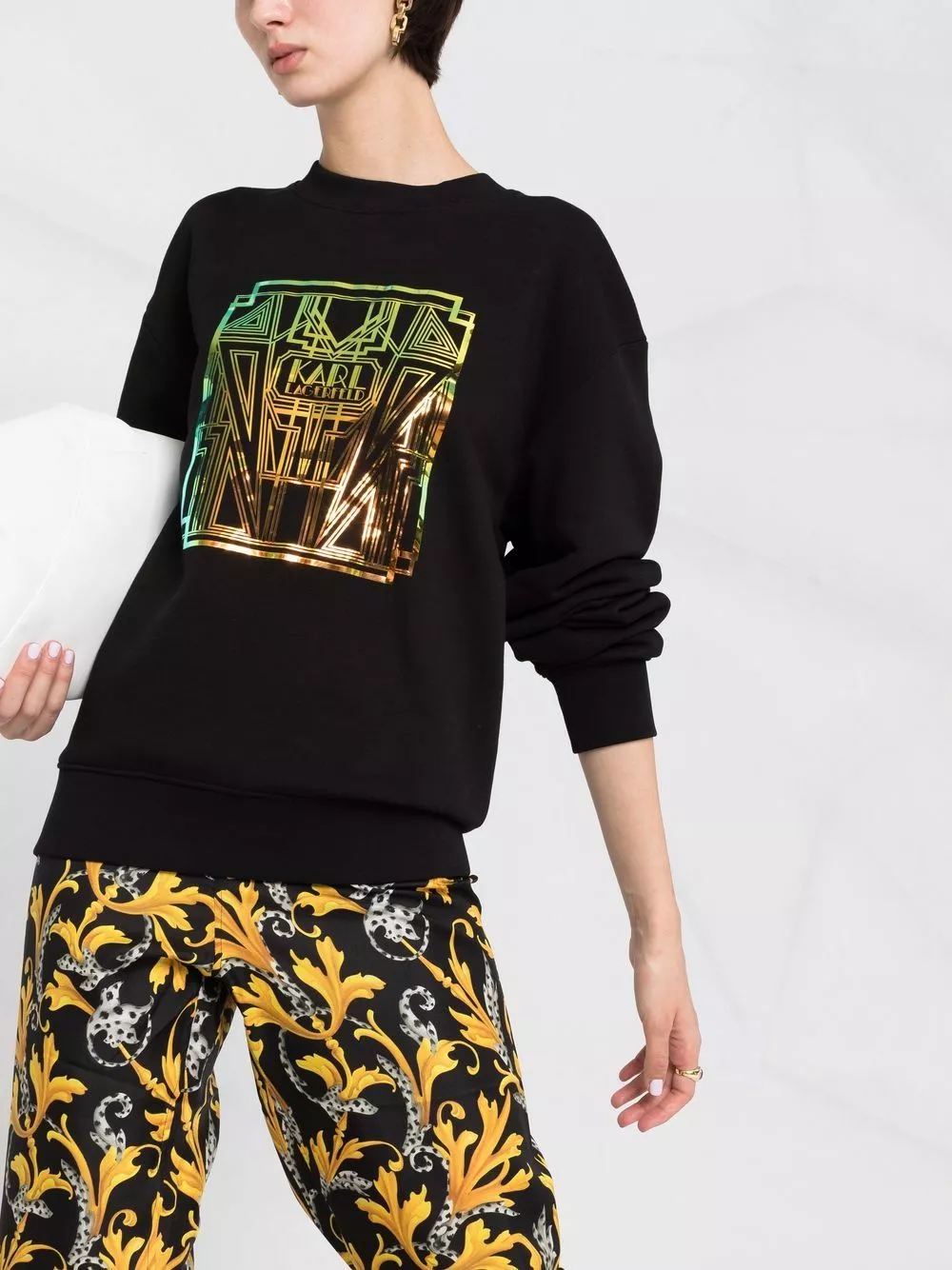 Karl Lagerfeld Art Deco logo-print sweatshirt