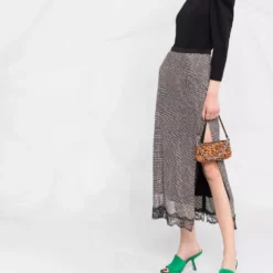 Karl Lagerfeld Mercerized V-back cotton bodysuit