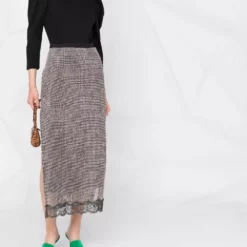 Karl Lagerfeld Mercerized V-back cotton bodysuit