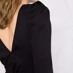 Karl Lagerfeld Mercerized V-back cotton bodysuit