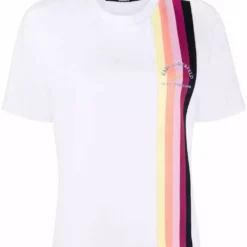 Karl Lagerfeld striped logo-tape T-shirt