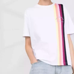 Karl Lagerfeld striped logo-tape T-shirt