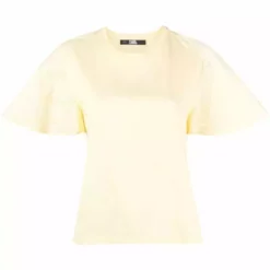 Karl Lagerfeld logo poplin-sleeve T-shirt