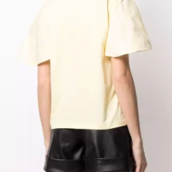 Karl Lagerfeld logo poplin-sleeve T-shirt