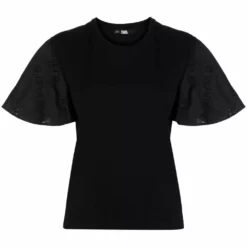 Karl Lagerfeld flared-sleeve cotton T-shirt