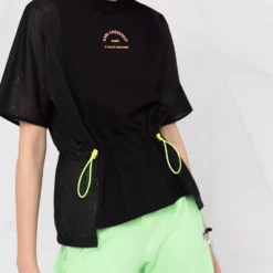 Karl Lagerfeld mesh-panel cotton T-shirt