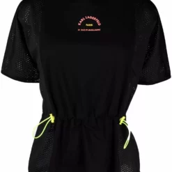 Karl Lagerfeld mesh-panel cotton T-shirt