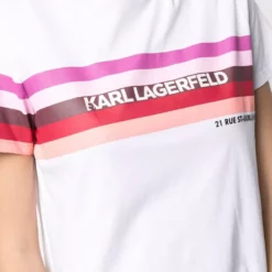 Karl Lagerfeld stripe logo-print T-shirt