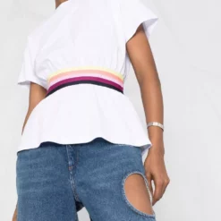 Karl Lagerfeld rib-insert cotton T-shirt