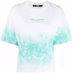 Karl Lagerfeld tie-dye logo-print T-shirt