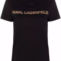 Karl Lagerfeld embellished-logo T-shirt