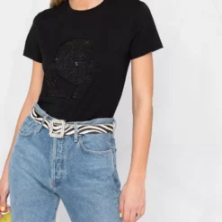 Karl Lagerfeld embroidered-profile T-shirt