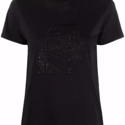Karl Lagerfeld embroidered-profile T-shirt