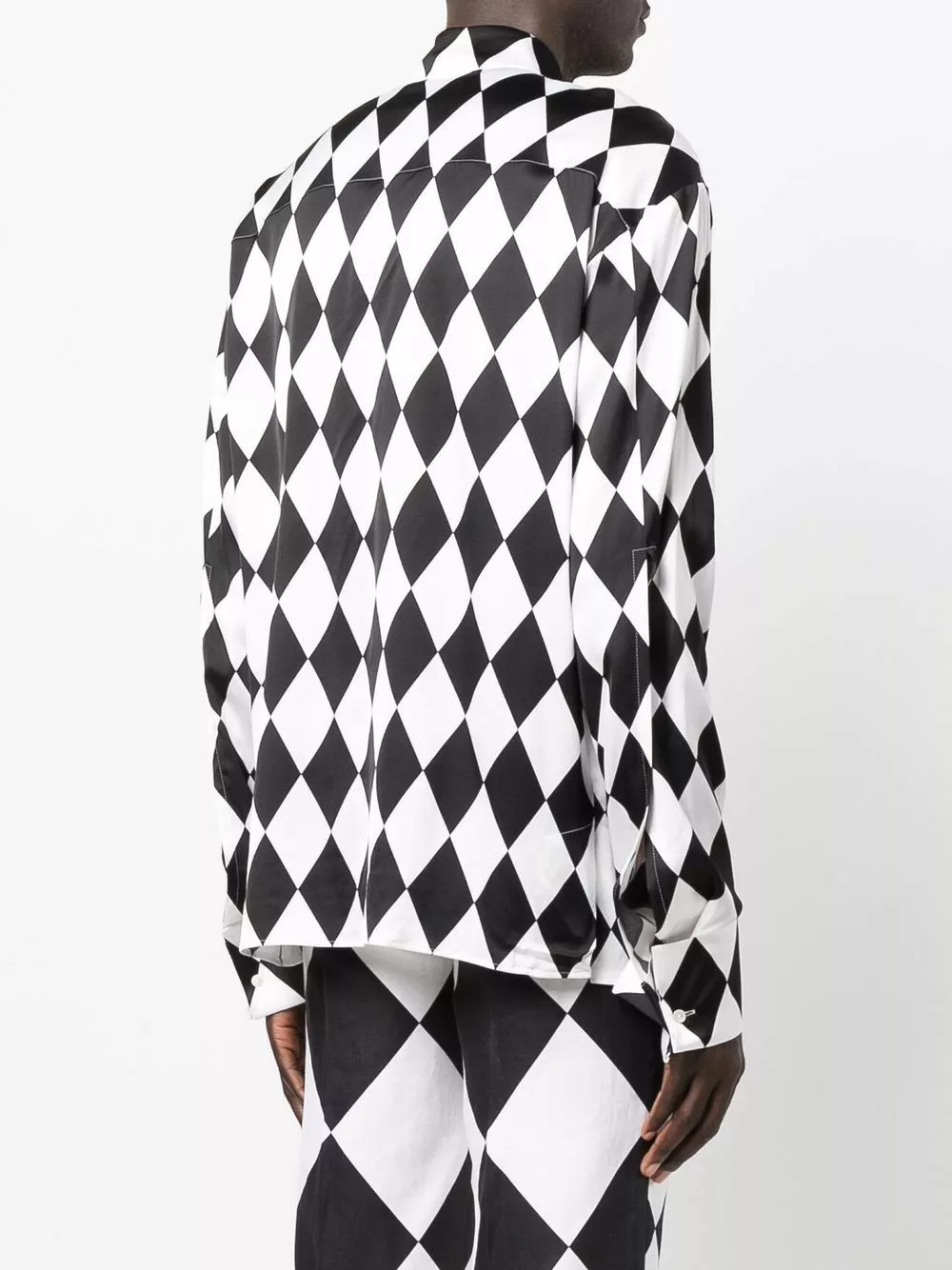 Karl Lagerfeld x Kenneth Ize Diamond step-hem shirt