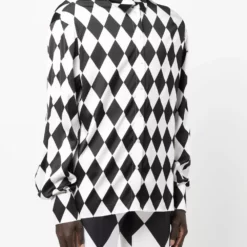 Karl Lagerfeld x Kenneth Ize Diamond step-hem shirt