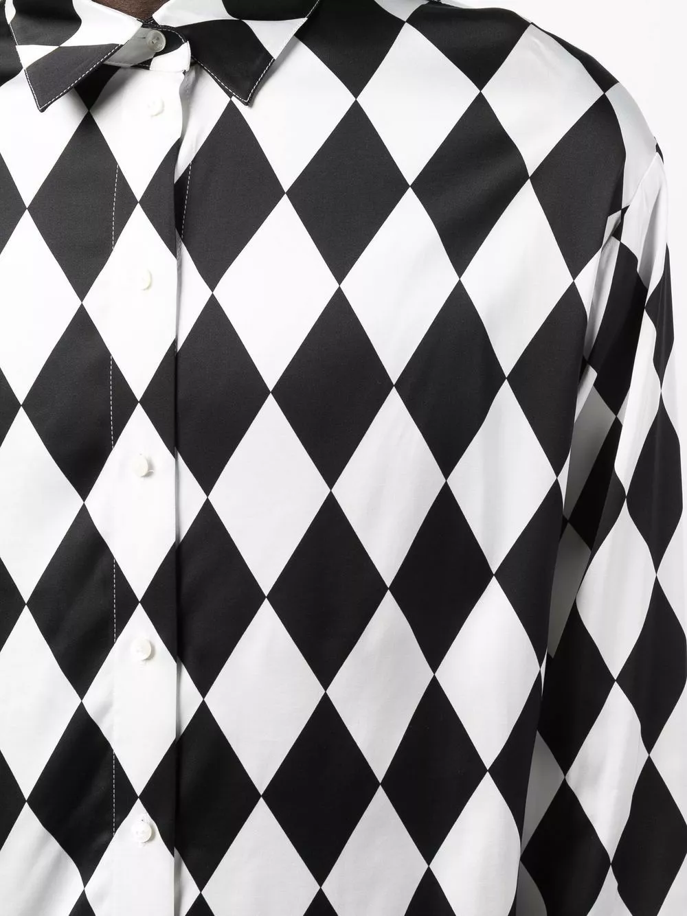 Karl Lagerfeld x Kenneth Ize Diamond step-hem shirt