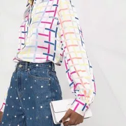 Karl Lagerfeld checked silk shirt