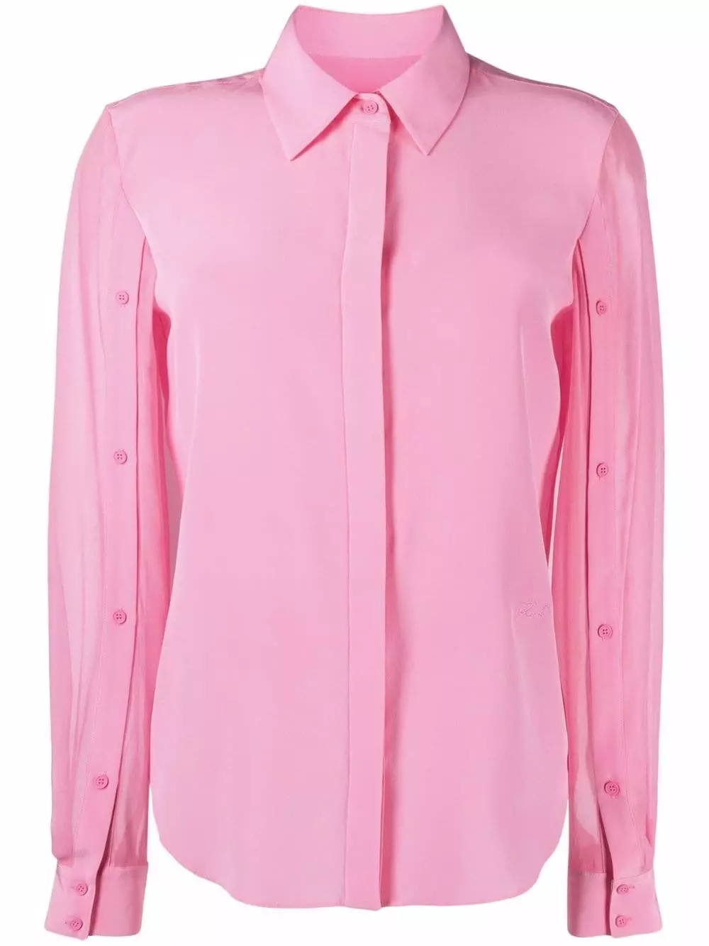 Karl Lagerfeld button sleeve fluid shirt