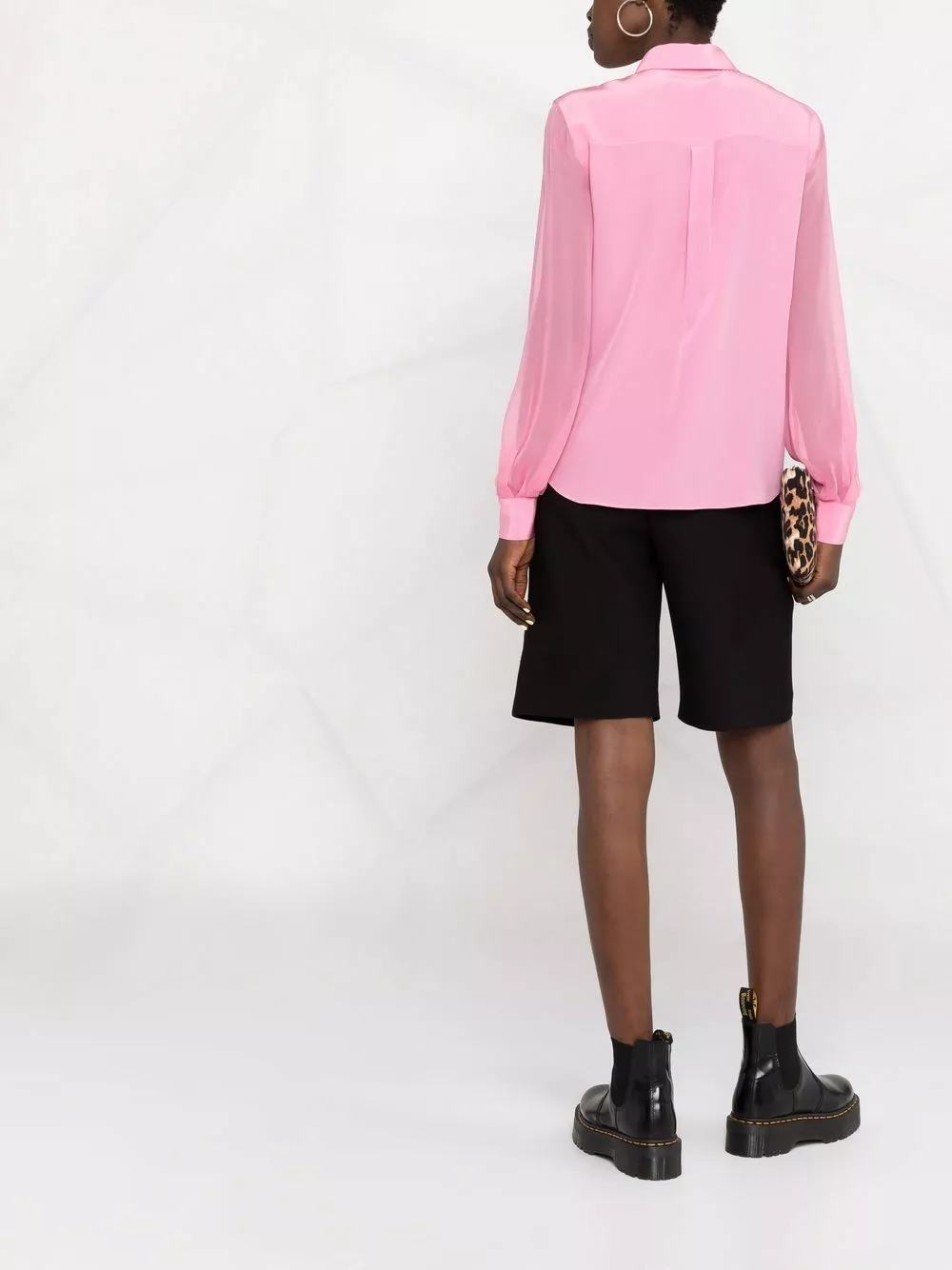 Karl Lagerfeld button sleeve fluid shirt