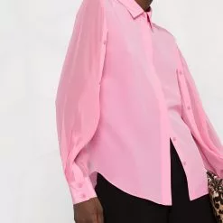 Karl Lagerfeld button sleeve fluid shirt