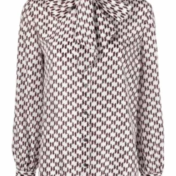 Karl Lagerfeld monogram-print silk shirt