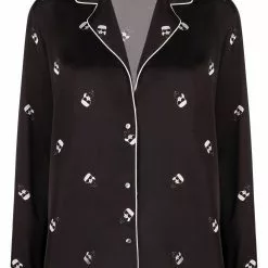 Karl Lagerfeld all-over logo pyjama shirt