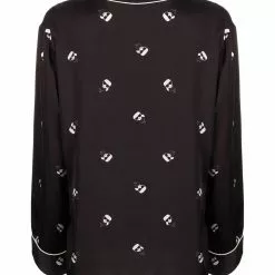 Karl Lagerfeld all-over logo pyjama shirt